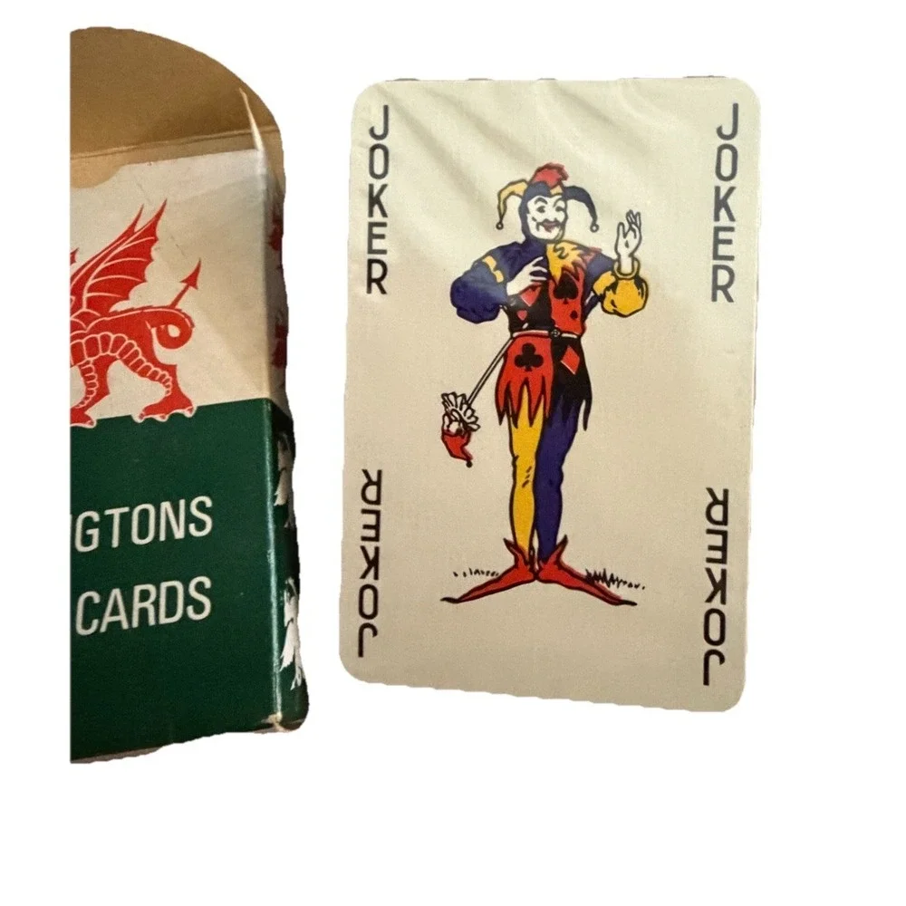 Vintage Waddingtons Welsh Dragon Playing‎ Cards Sealed Deck Red Dragon England